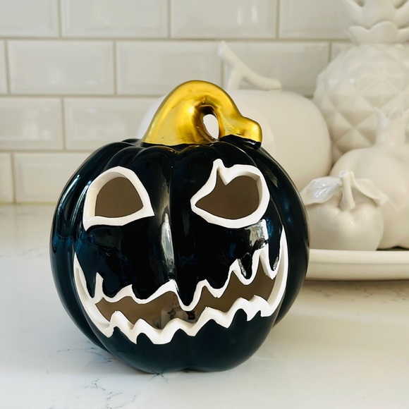 Rite Aid Other - Rite Aid Black Ceramic Light Up Jack O Lantern Pumpkin 🎃